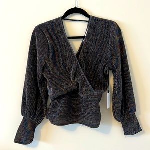 *NWT* ASTR THE LABEL Rainbow Metallic Top